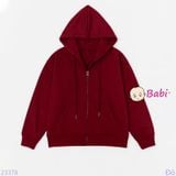  Áo Khoác Chất Cotton 2 Da Trẻ Em Màu Trơn Đơn Giản (17kg - 75kg) 