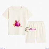  Bộ Bé Gái Quần Lửng In Hình Công Chúa (23-56kg) 