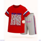  Bộ Tay Ngắn Quần Lửng In Chữ NewYork (30-60kg) 