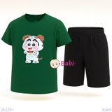  Bộ Thun Bé Trai Tay Ngắn Quần Lửng Hình Bé Shin (23kg - 60kg) 