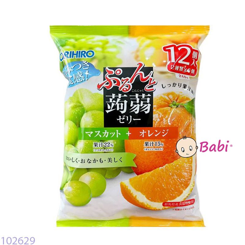  Thạch Trái Cây Vị Nho, Cam (240gr) 