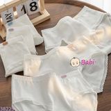  Set 6 Chip Tam Giác Cotton Trơn Cho Bé Gái (40-52kg) 