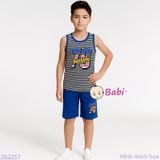  Bộ Sát Nách Quần Lửng  Bé Trai Mix Sọc (30-47kg) 