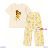  Bộ Tay Ngắn Quần Suông Dài Bé Gái Tennis (20-72kg) 