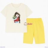  Bộ Bé Gái Tay Ngắn Quần Lửng Bé Áo Đỏ (20-55kg) 