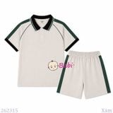  M2 Set Bộ Trai Áo Cổ Trụ P.o.l.o Quần Đùi (48-75kg) 