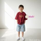  Áo Thun Bé Trai Bé Gái Tay Ngắn Chữ Smile (23-62kg) 