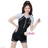 Bộ Bơi Tay Ngắn Quần Ngắn Cho Nữ In Chữ Daisy (35-65kg) 