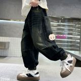  Quần Jeans Trẻ Em  Màu Trơn Túi Hộp (30kg - 47kg) 