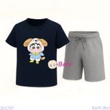  Bộ Thun Bé Trai Tay Ngắn Quần Ngắn Hình Bé Shin Cute (23kg - 62kg) 