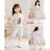Bộ Thun Cotton Quần Lửng Bé Gái Mặc Hè (30-56kg)