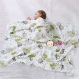  Khăn Gạc Tắm 2 Lớp Sơ Sinh 110x110cm 