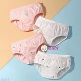  Set 4 Chip Cotton Tam Giác Nơ Cho Bé Gái (26-35kg) 