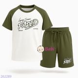 Bộ Thun Bé Trai Tay Ngắn Quần Lửng Chữ FADED (35kg - 60kg) 