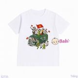  Áo Thun Gia Đình Tay Ngắn In Chữ Độc lập - Tự Do (26kg - 72kg) 