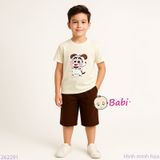  Bộ Thun Bé Trai Tay Ngắn Quần Lửng Hình Bé Shin (23kg - 60kg) 