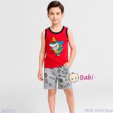  Bộ Sát Nách Quần Lửng In Cá Mập (30-47kg) 