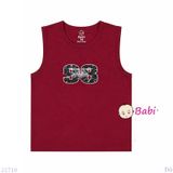  (M2) Áo Ba Lỗ Bé Trai Cotton Mát Mẻ Hè In Số 98 (27–65kg) 