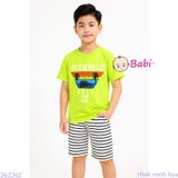  Bộ Tay Ngắn Quần Lửng In Chữ Califorina (30-47kg) 