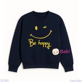  Áo Thun Tay Dài Form Rộng Hình Mặt Cười (17kg - 75kg) 