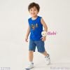  Áo Ba Lỗ Bé Trai Cotton Mát Mẻ Hè Hình Bóng Rổ (27–65kg) 