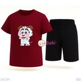  Bộ Thun Bé Trai Tay Ngắn Quần Lửng Hình Bé Shin (23kg - 60kg) 