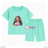  Bộ Bé Gái Quần Lửng In Họa Tiết Đẹp H2 (23-56kg) 