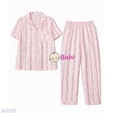  Bộ Pijama Tay Ngắn Quần Dài Họa Tiết Xinh Xắn (25-58kg) 