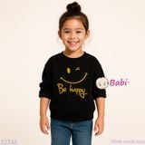  Áo Thun Tay Dài Form Rộng Hình Mặt Cười (17kg - 75kg) 