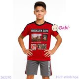  Bộ Tay Ngắn Quần Lửng In Chữ Brookeyn (30-60kg) 