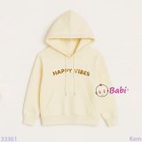  Áo Hoodie Thun Cotton Dày Dặn Happy Vibes (17kg-75kg) 