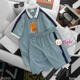  M2 Set Bộ Trai Áo Cổ Trụ P.o.l.o Quần Đùi (48-75kg) 