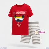  Bộ Tay Ngắn Quần Lửng In Chữ Califorina (30-47kg) 