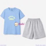  Bộ Thun Bé Trai Tay Ngắn Quần Ngắn Chữ Smile (23kg - 62kg) 