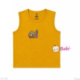  (M4) Áo Ba Lỗ Bé Trai Cotton Mát Mẻ Hè In Chữ (27–65kg) 