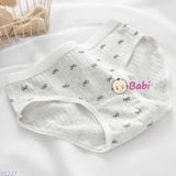  Set 6 Chip Tam Giác Họa Tiết Nơ Xám Cho Bé (40-55kg) 