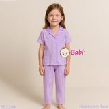  Bộ Pijama Tay Ngắn Quần Dài Họa Tiết Caro (25-58kg) 