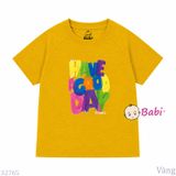  (H3) Áo Thun Bé Gái Cotton In Chữ Good Day Mặc Mát Mùa Hè (33-70Kg) 