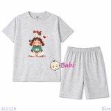  Bộ Bé Gái Tay Ngắn Quần Lửng Bé Mèo (20-55kg) 