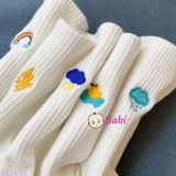  Set 6 Đôi Tất Trắng Bé Gái Xinh Xắn (Freesize) 