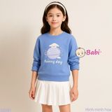  Áo Thun Tay Dài Cho Bé Gái Cổ Tròn In Họa Tiết Dễ Thương (6 - 15 tuổi) 