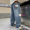  Quần Jeans Trẻ Em  Màu Trơn Túi Lật (30kg - 47kg) 