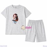  Bộ Bé Gái Tay Ngắn Quần Lửng Bé Trà Sữa (20-55kg) 