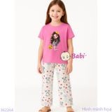  Bộ Tay Ngắn Quần Suông Dài Bé Gái Hoa Vàng (20-72kg) 