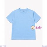  Áo Thun Bé Trai Bé Gái Tay Ngắn Màu Trơn (26-75kg) 