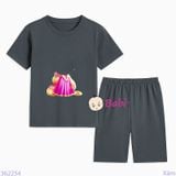  Bộ Bé Gái Quần Lửng In Hình Công Chúa (23-56kg) 