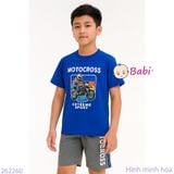  Bộ Tay Ngắn Quần Lửng In Chữ Motocross (30-60kg) 