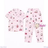  Bộ Pijama Tay Ngắn Quần Dài Hình K.I.T.T.Y M5 (25-58kg) 