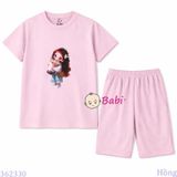  Bộ Bé Gái Tay Ngắn Quần Lửng Bé Trà Sữa (20-55kg) 