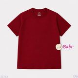  (H1) Áo Thun Bé Gái Bé Trai Cotton Màu Trơn Mặc Mát Mùa Hè (33-70Kg) 